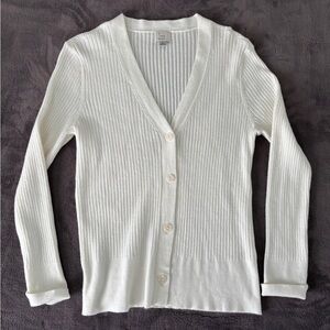 a new day Cream Ribbed Cardigan Sweater